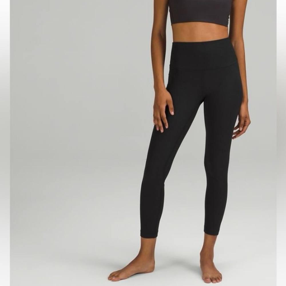 LULULEMON NWT Align Ribbed HR Pant 25" LEGGINGS color Black